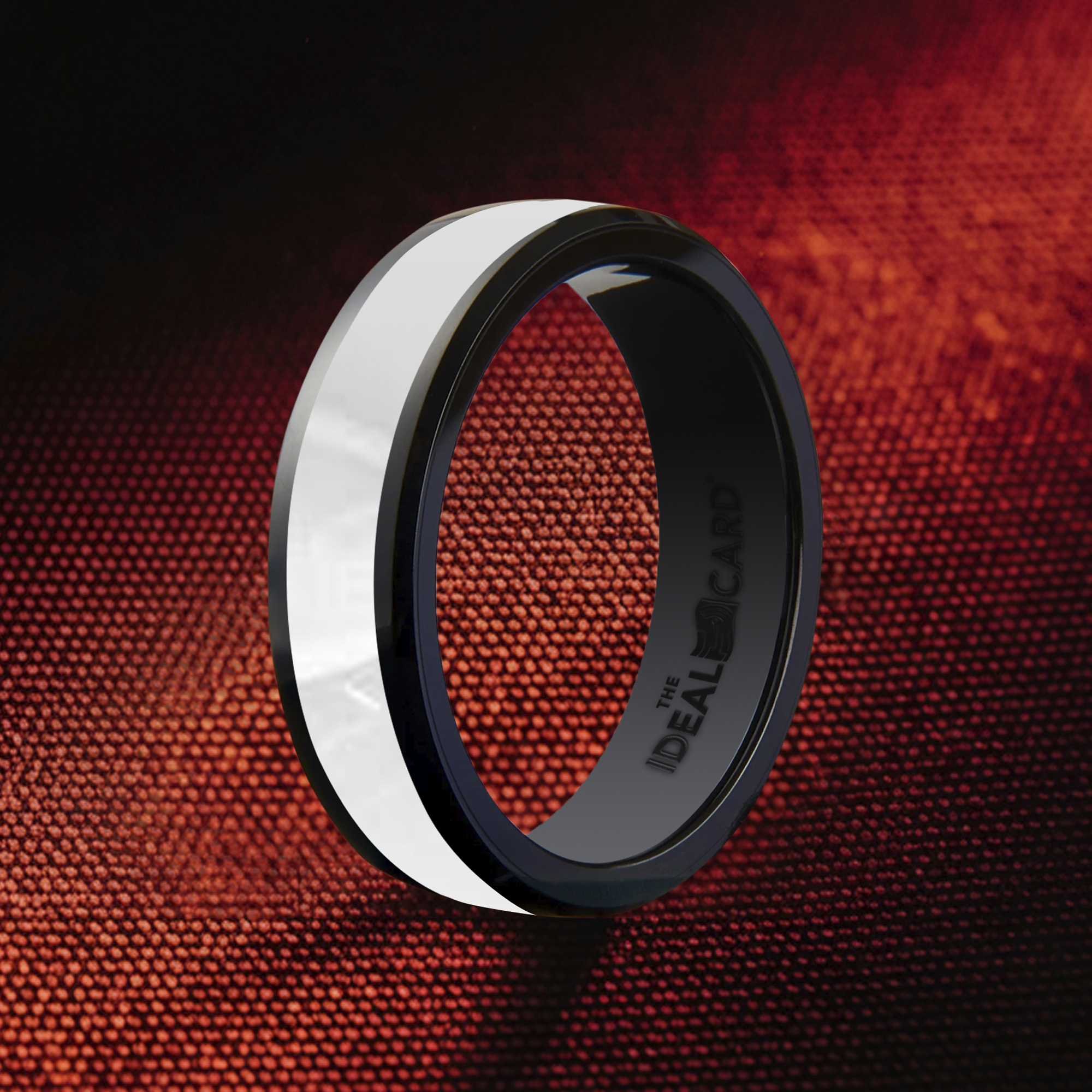 White w/ Trim Black Ring